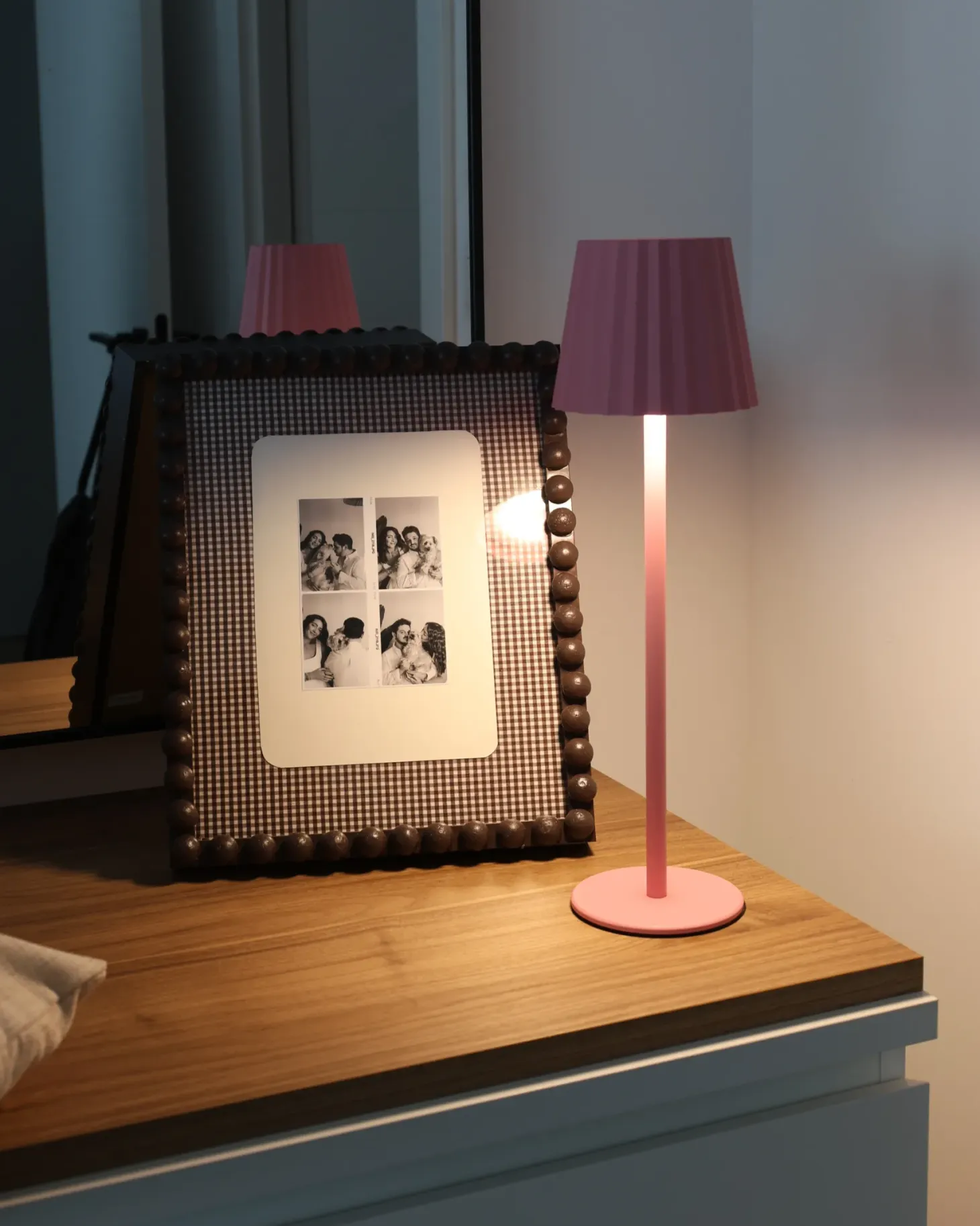 Lampa stołowa POMBEIRO Metal Pastelowy róż