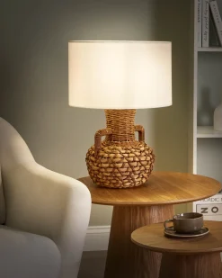 Lampa stołowa RENARD Papierowa plecionka Naturalny