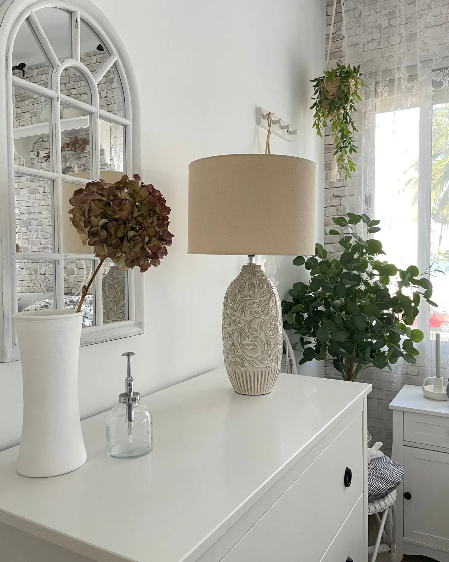 Lampa stołowa SALZA Ceramika Beżowy