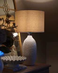 Lampa stołowa SALZA Ceramika Beżowy
