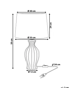 Lampa stołowa SAMINA Ceramika Zielony