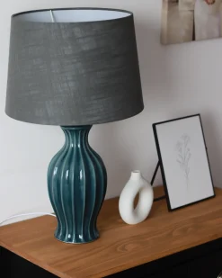 Lampa stołowa SAMINA Ceramika Zielony