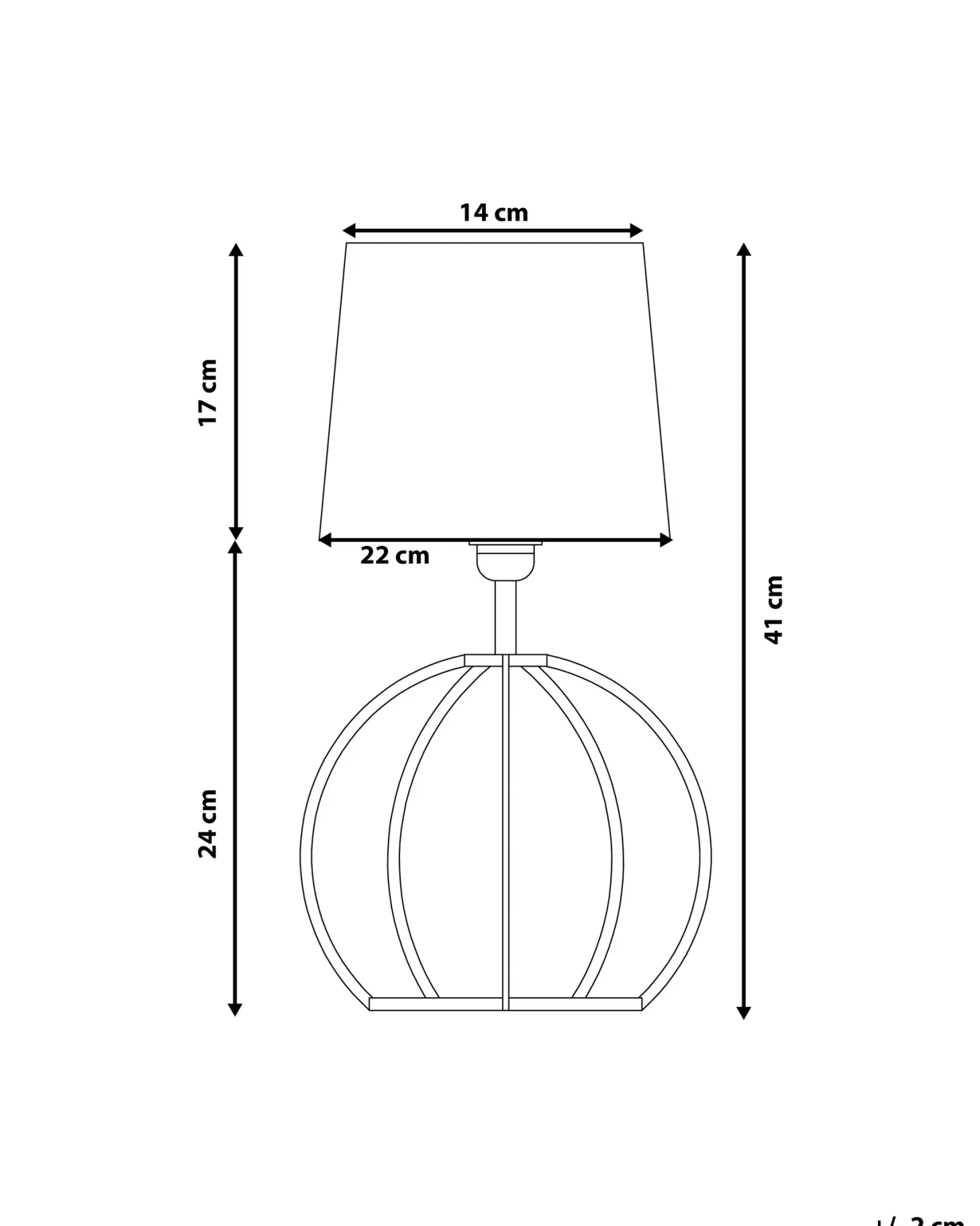 Lampa stołowa SAMO Brązowy/ biały