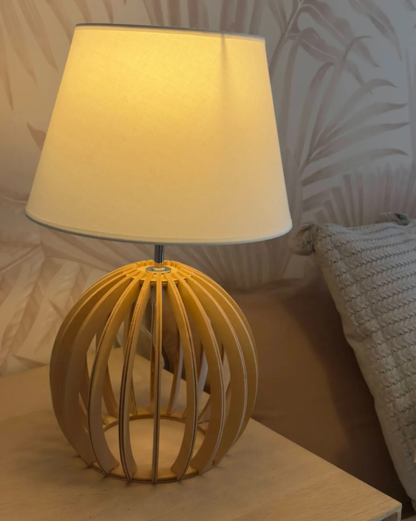 Lampa stołowa SAMO Brązowy/ biały