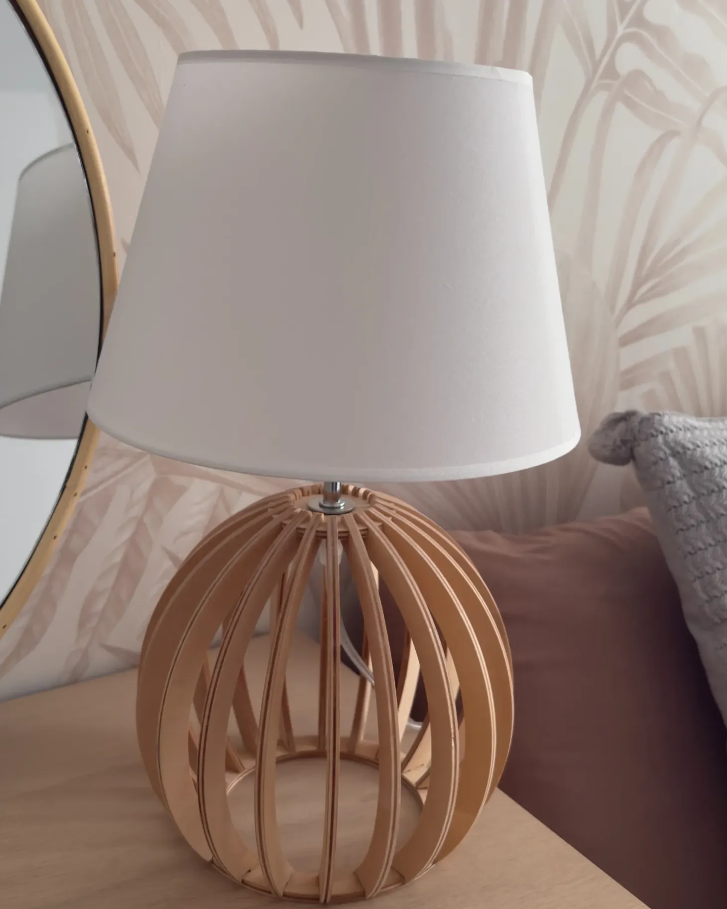Lampa stołowa SAMO Brązowy/ biały