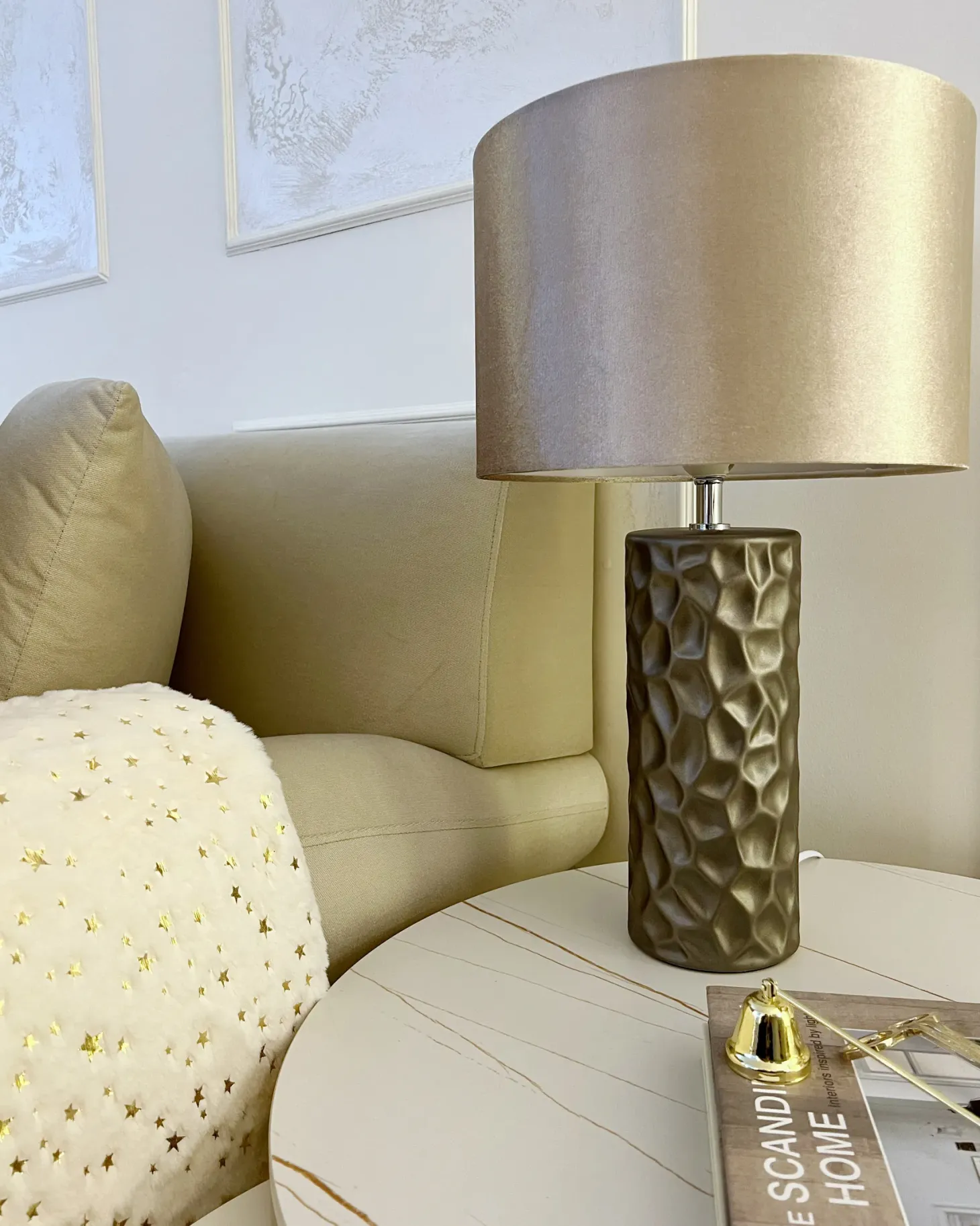 Lampa stołowa SANKURU Ceramika Złoty