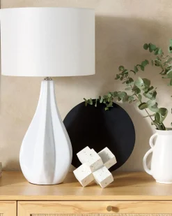 Lampa stołowa SANTEE Porcelana Złamana biel