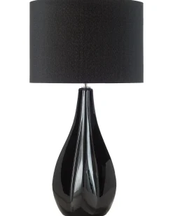 Lampa stołowa SANTEE Porcelana Czarny