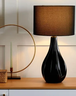 Lampa stołowa SANTEE Porcelana Czarny