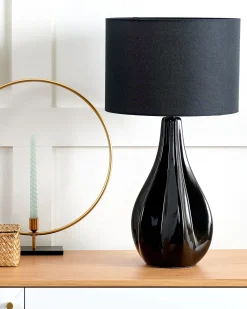 Lampa stołowa SANTEE Porcelana Czarny