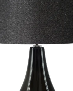 Lampa stołowa SANTEE Porcelana Czarny