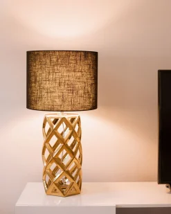 Lampa stołowa SELJA Ceramika Złoty