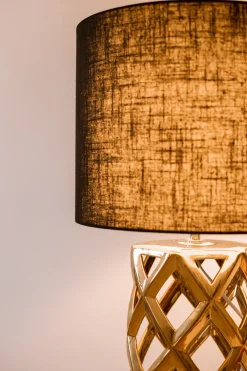 Lampa stołowa SELJA Ceramika Złoty