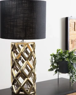 Lampa stołowa SELJA Ceramika Złoty
