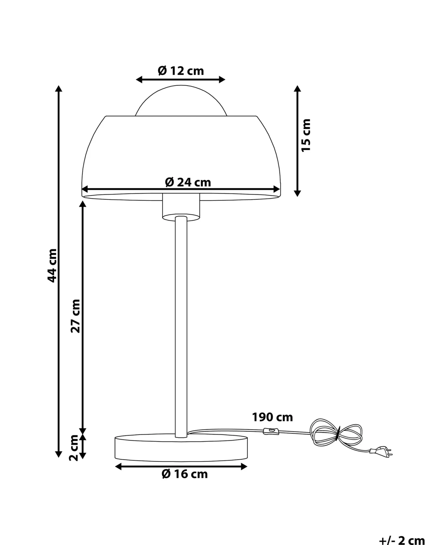 Lampa stołowa SENETTE Metal Czarny/ złoty