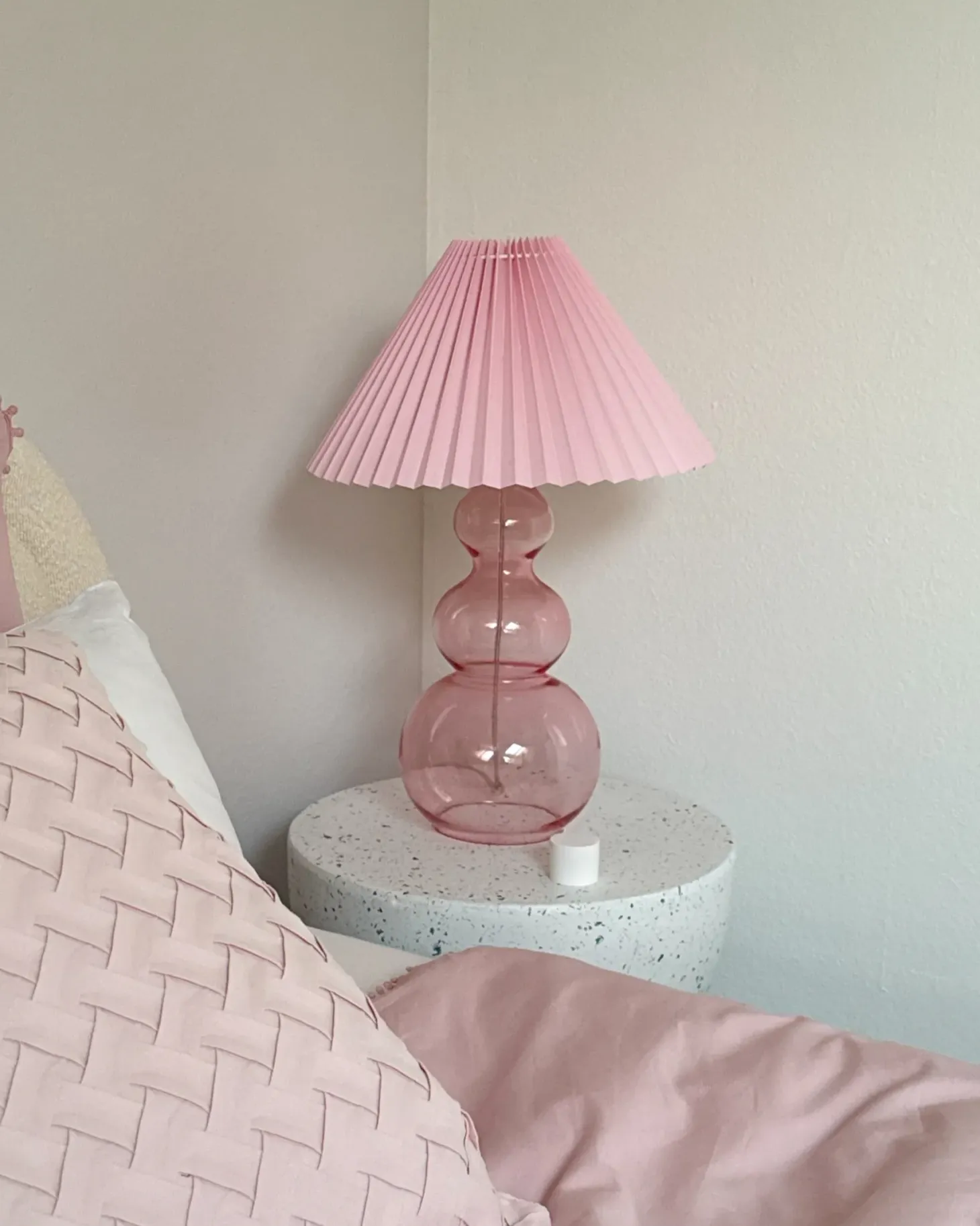 Lampa stołowa SENGWA Szkło Różowy