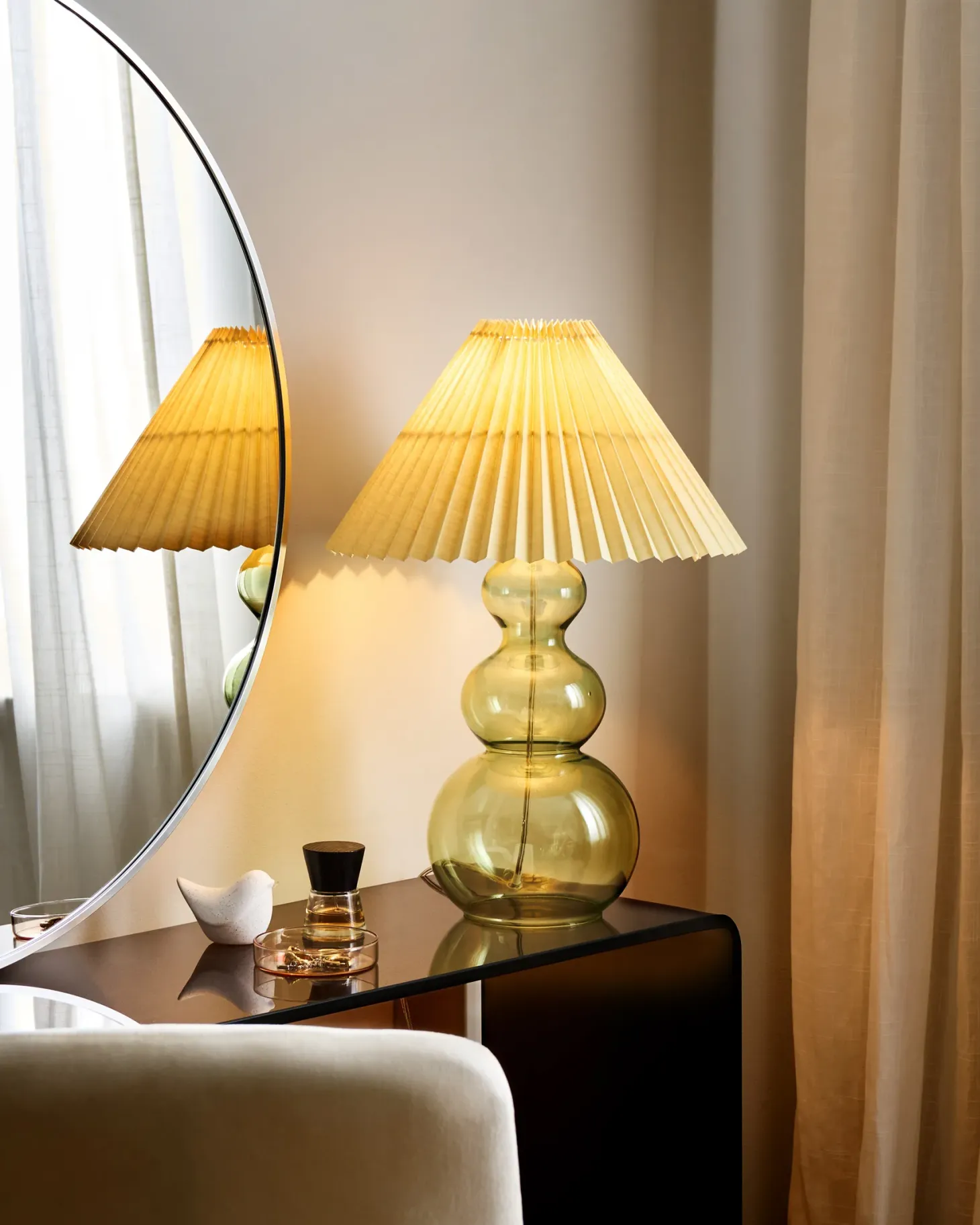 Lampa stołowa SENGWA Szkło Zielony