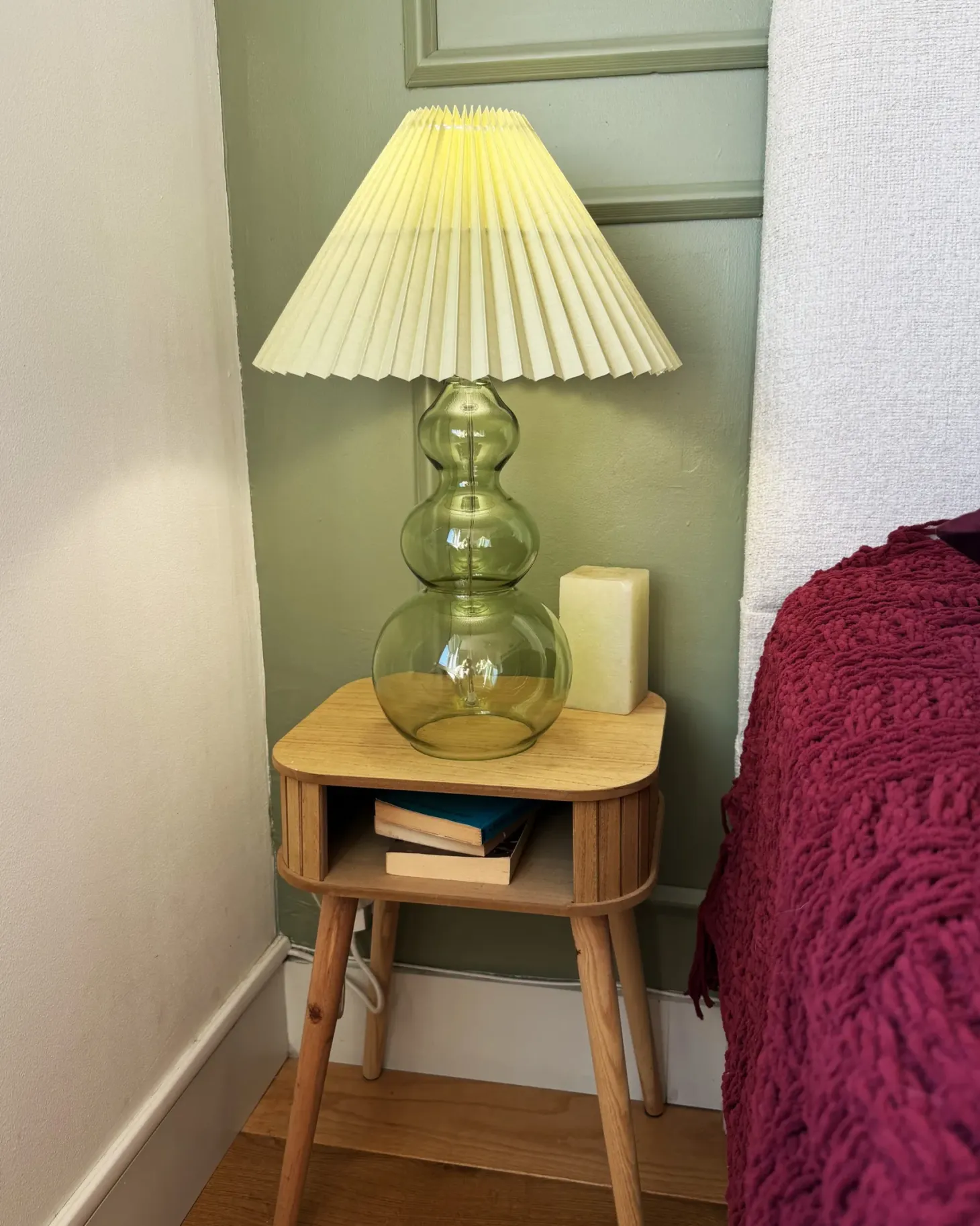 Lampa stołowa SENGWA Szkło Zielony