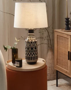 Lampa stołowa SHEBELLE Ceramika Czarny