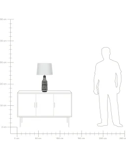 Lampa stołowa SHEBELLE Ceramika Czarny