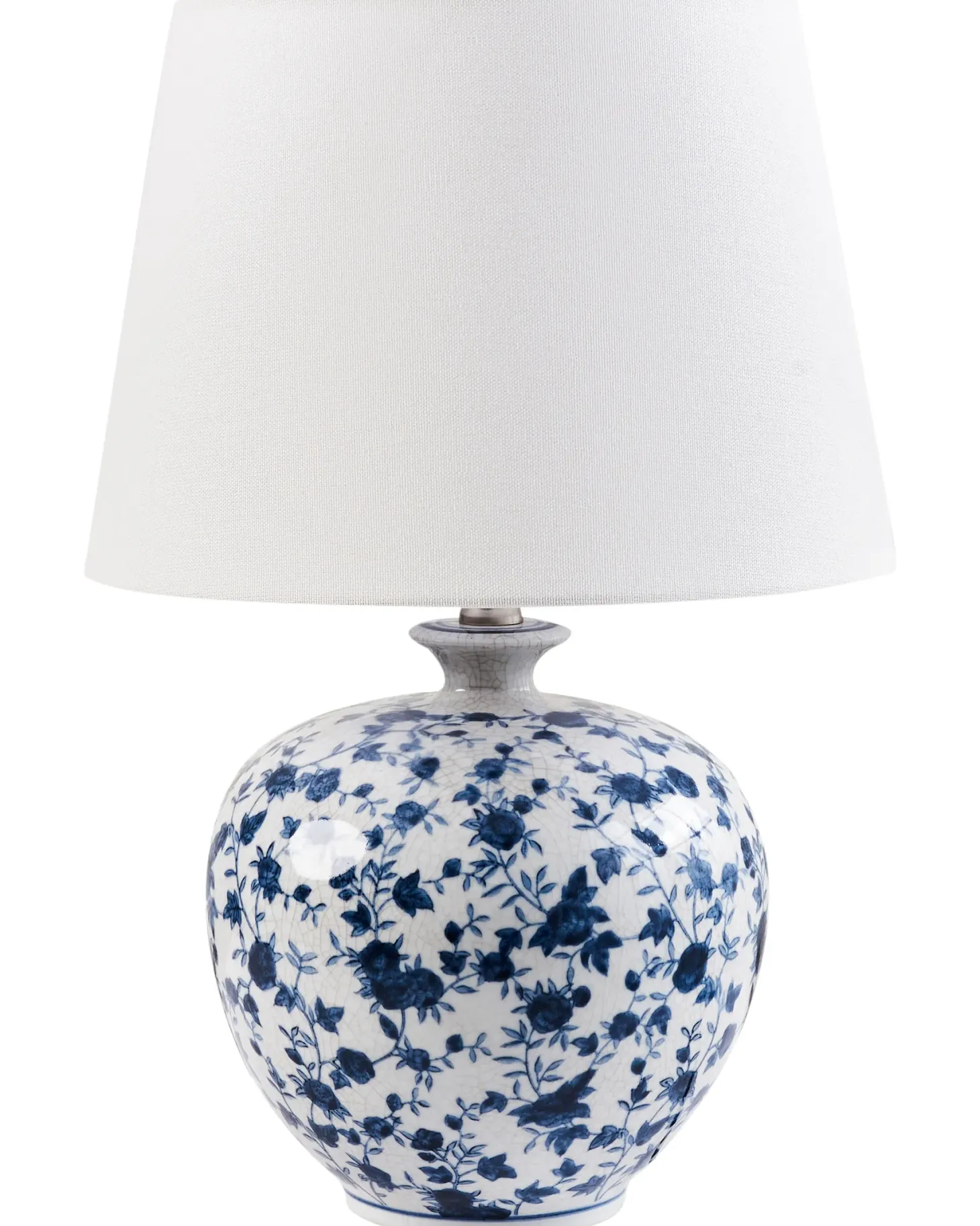 Lampa stołowa SILVES Porcelana Biały/ niebieski