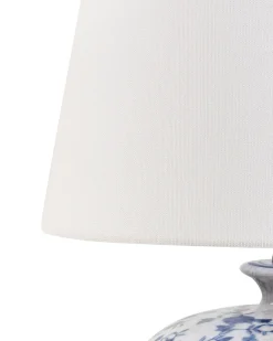 Lampa stołowa SILVES Porcelana Biały/ niebieski