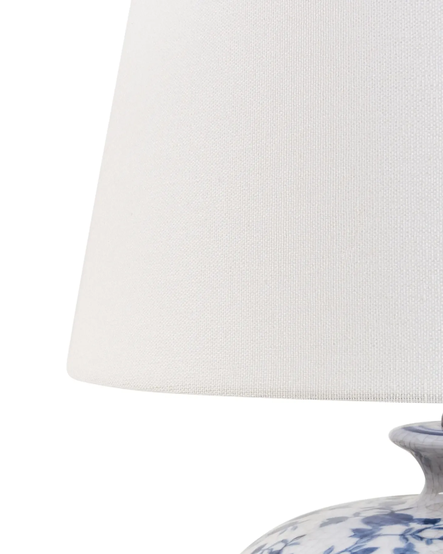Lampa stołowa SILVES Porcelana Biały/ niebieski