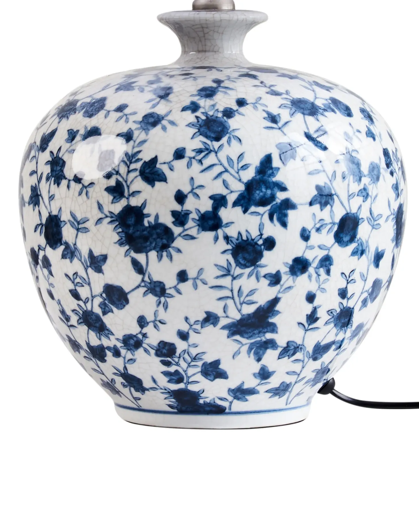 Lampa stołowa SILVES Porcelana Biały/ niebieski