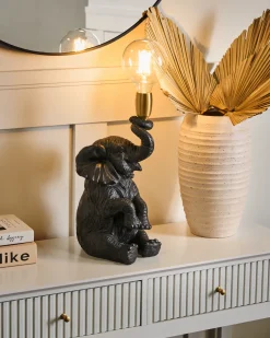 Lampa stołowa Słoń FORTUNA Czarny