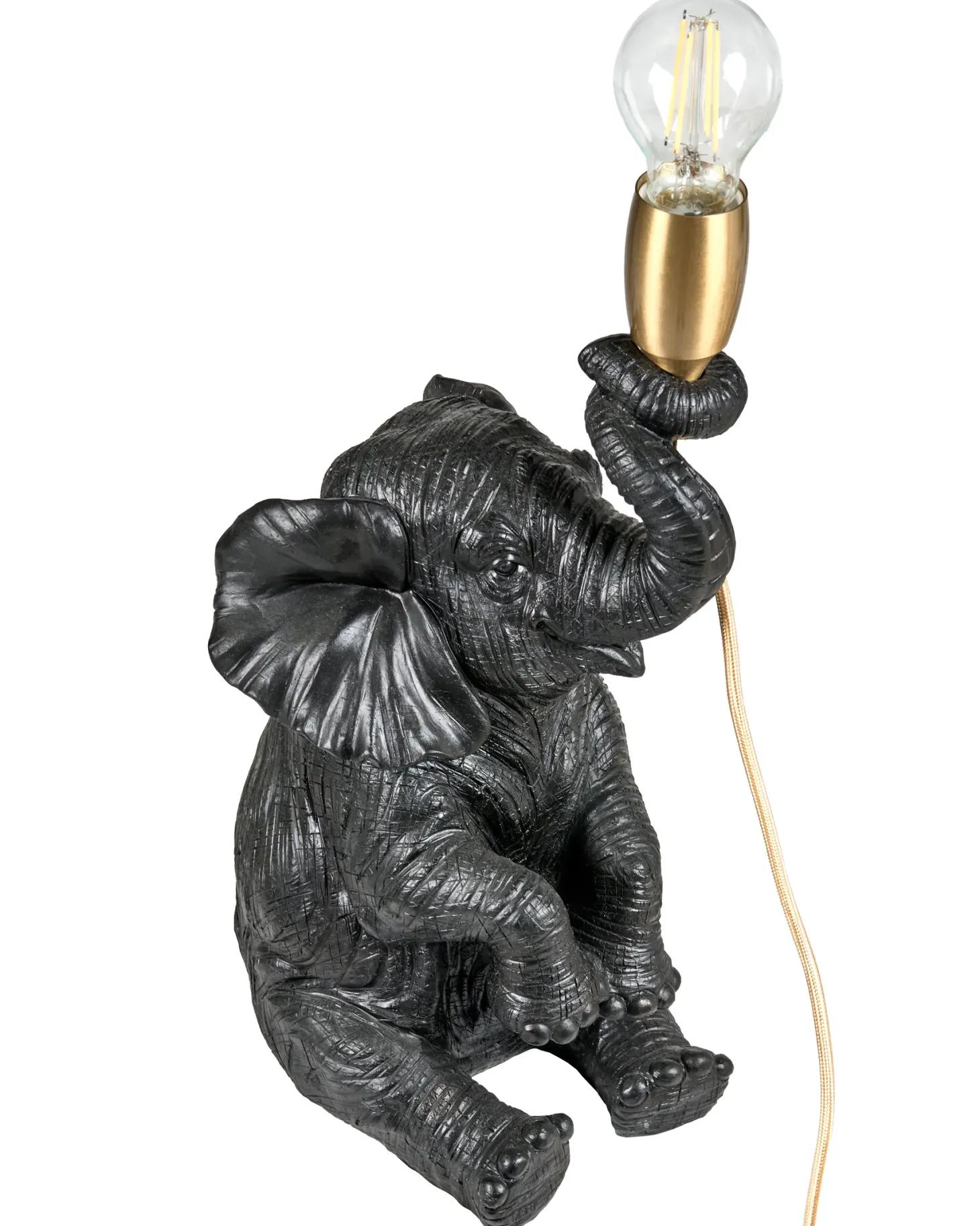 Lampa stołowa Słoń FORTUNA Czarny