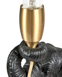 Lampa stołowa Słoń FORTUNA Czarny