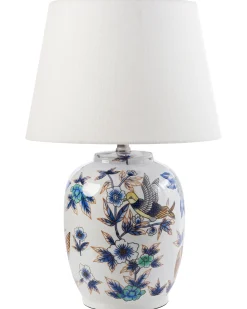 Lampa stołowa SUNJA Porcelana Biały/ niebieski