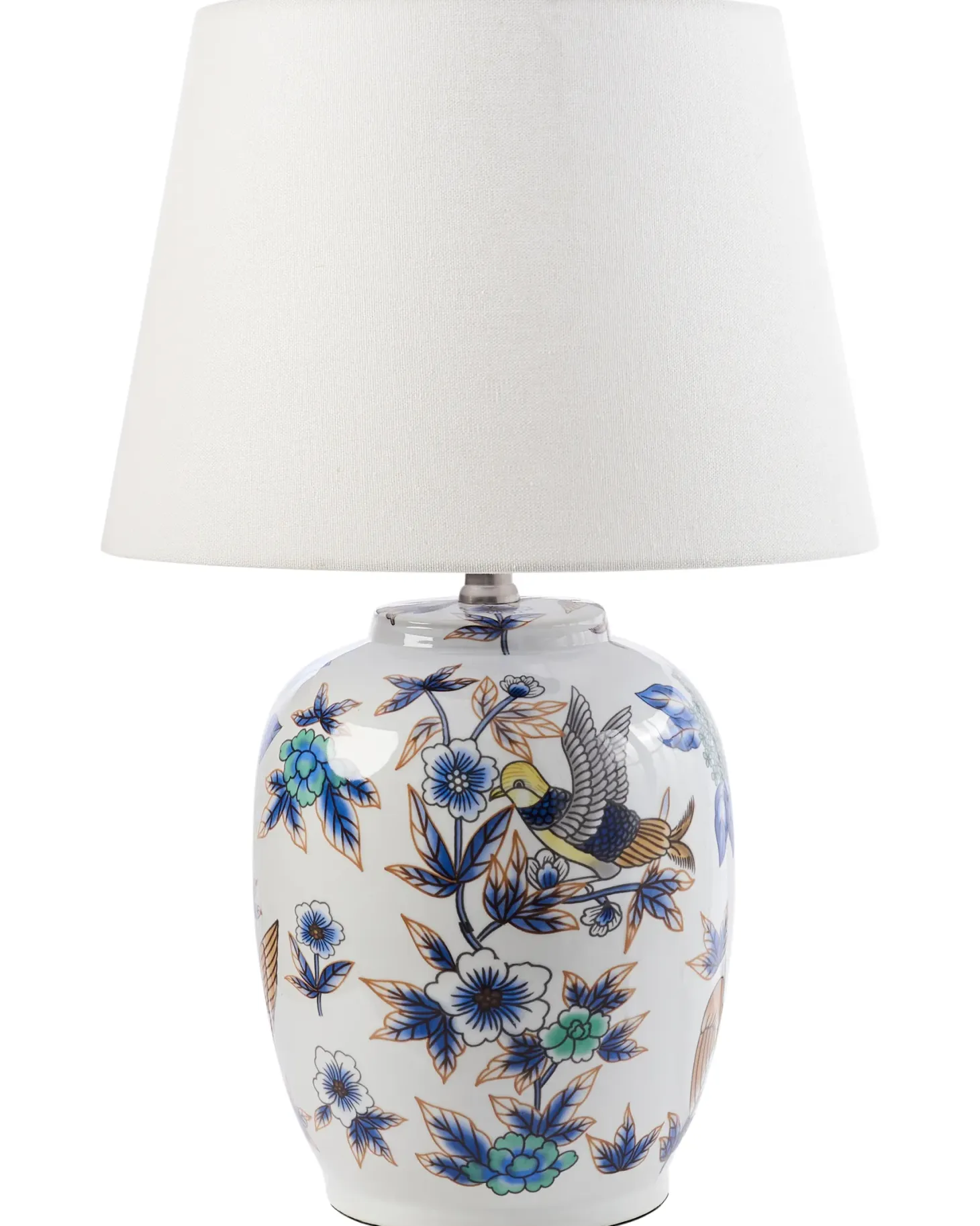 Lampa stołowa SUNJA Porcelana Biały/ niebieski