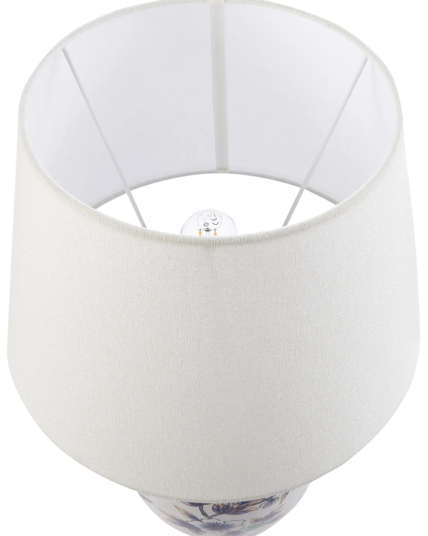 Lampa stołowa SUNJA Porcelana Biały/ niebieski