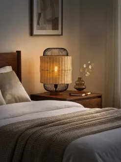 Lampa stołowa TANGANYIKA Rattan Naturalny