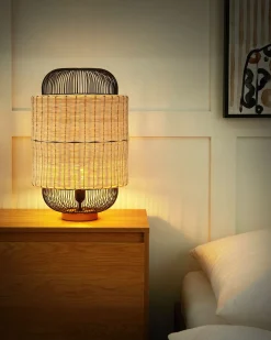 Lampa stołowa TANGANYIKA Rattan Naturalny