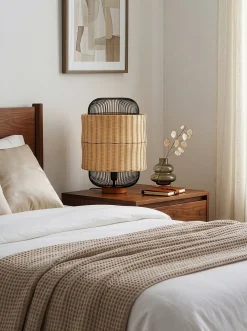 Lampa stołowa TANGANYIKA Rattan Naturalny