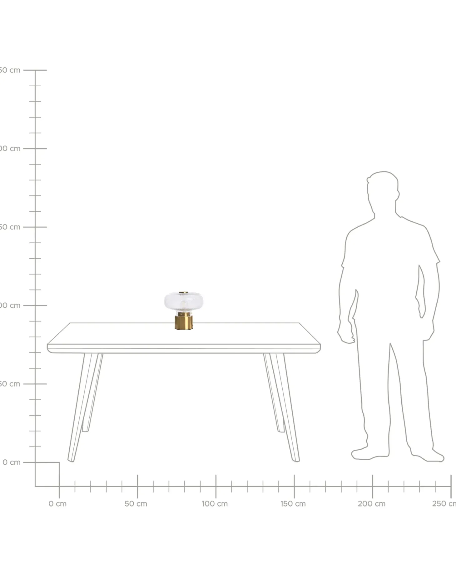 Lampa stołowa TARA Metal Mosiężny