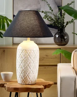 Lampa stołowa TELIRE Ceramika Beżowy