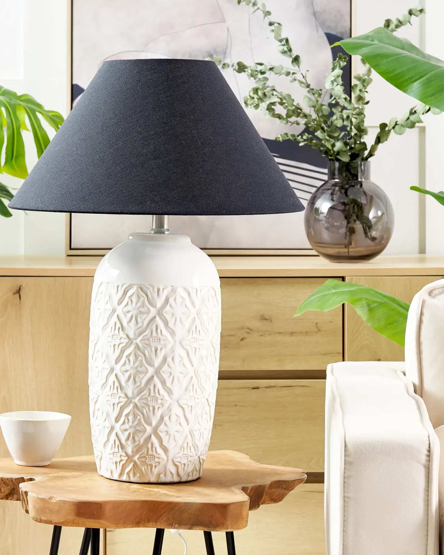 Lampa stołowa TELIRE Ceramika Beżowy