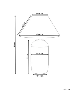 Lampa stołowa TELIRE Ceramika Beżowy