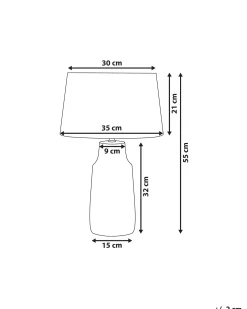 Lampa stołowa THAYA Ceramika Niebieski