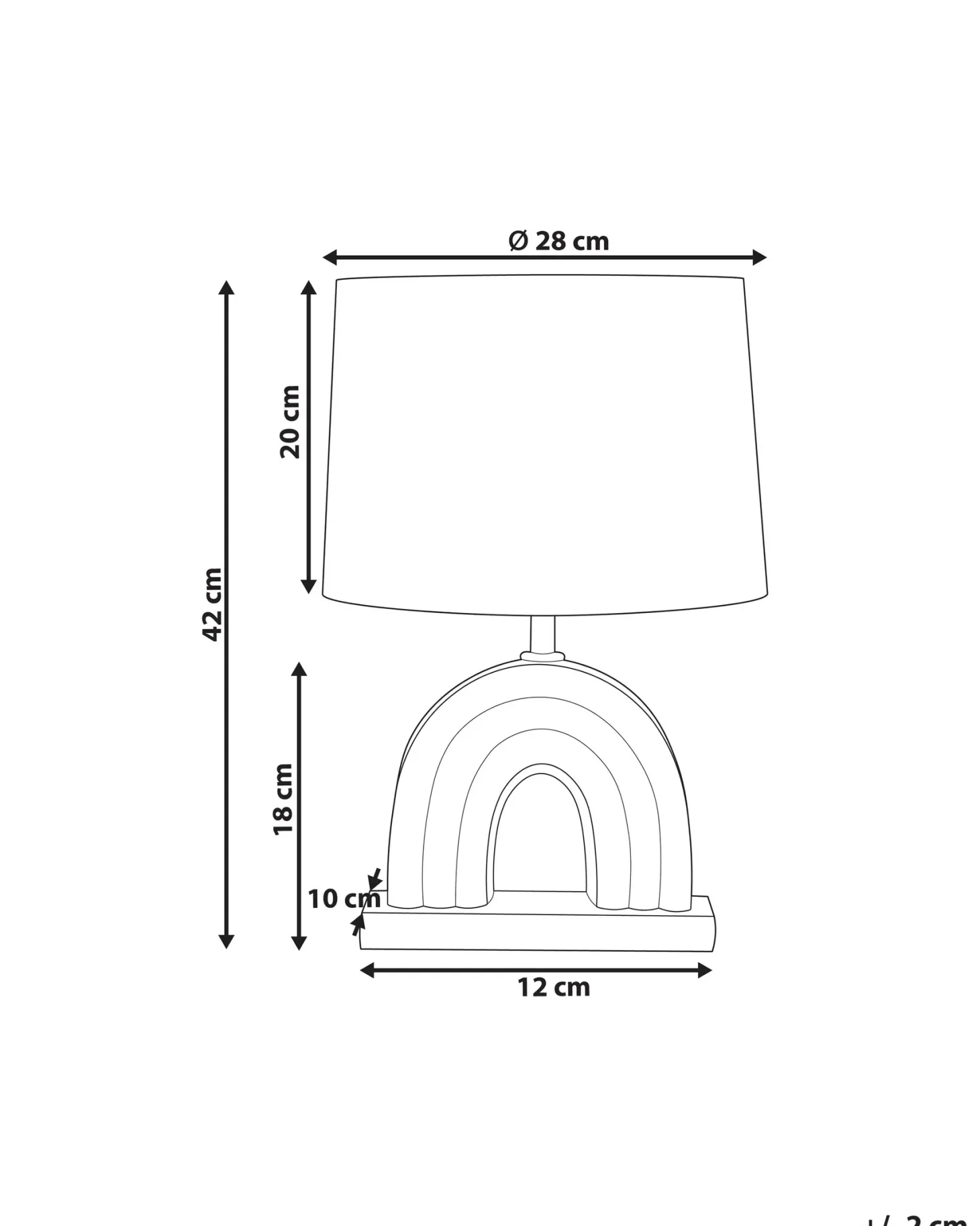 Lampa stołowa TITNA Ceramika Kolorowy
