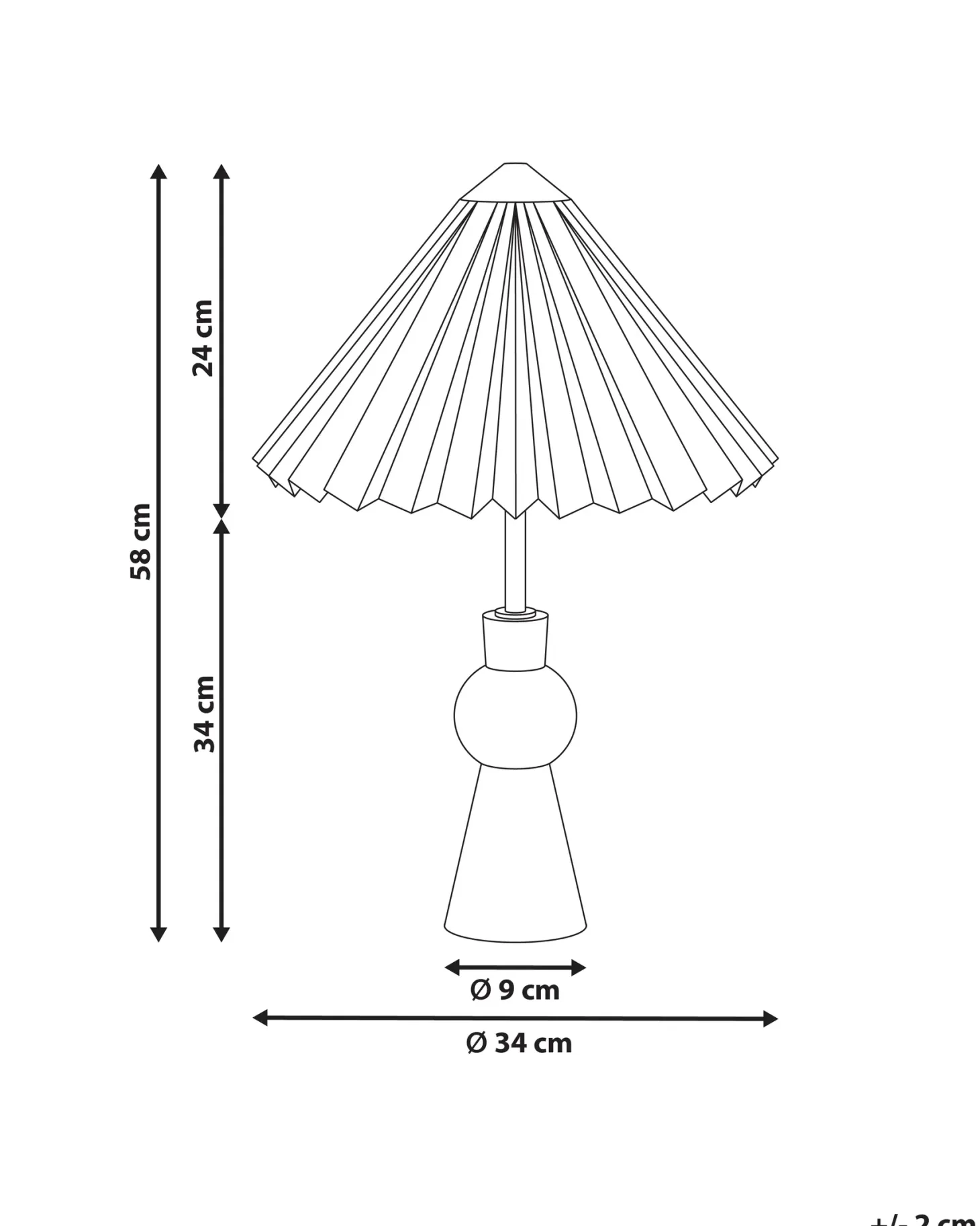 Lampa stołowa TOJSAN Papier Beżowy