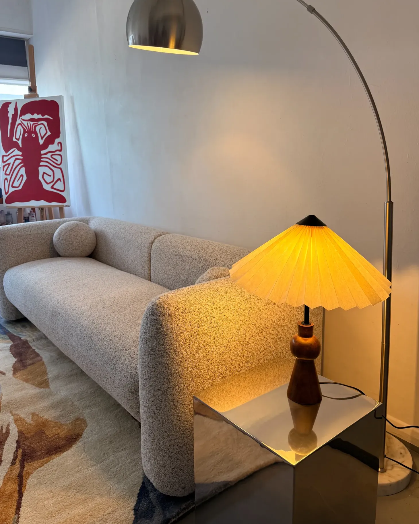 Lampa stołowa TOJSAN Papier Beżowy