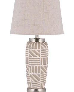 Lampa stołowa TRAISEN Ceramika Beżowy