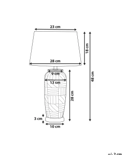 Lampa stołowa TRAISEN Ceramika Beżowy