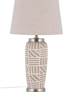 Lampa stołowa TRAISEN Ceramika Beżowy