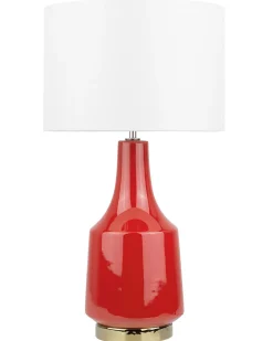 Lampa stołowa TRIVERSA Ceramika Czerwony