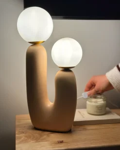 Lampa stołowa TULUN Beżowy